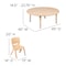 Flash Furniture Round 45 W, 45 L, 23.75 H, Plastic, Steel, Brown YU-YCX-0053-2-ROUND-TBL-NAT-R-GG - alternate 5